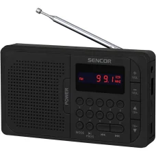 SENCOR SRD 216 BK prenosné FM rádio Bluetooth/USB/microSD, čierne