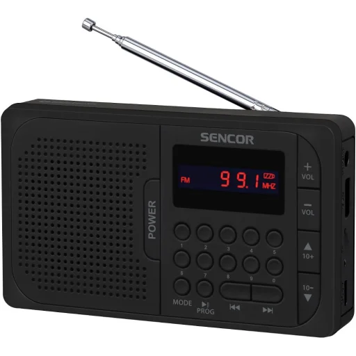 SENCOR SRD 216 BK prenosné FM rádio Bluetooth/USB/microSD, čierne - 1