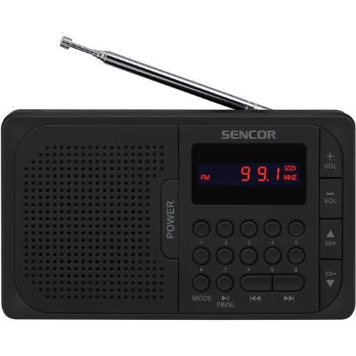 SENCOR SRD 216 BK prenosné FM rádio Bluetooth/USB/microSD, čierne - 2