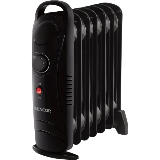 SENCOR SOH 2107BK elektromos olajradiátor 700 W, 7 fűtőborda, fekete - 1