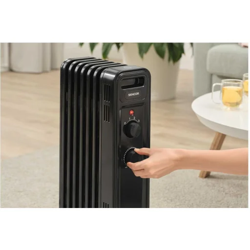 SENCOR SOH 3507BK elektromos olajradiátor, 1500 W, 7 tagos, fekete - 10