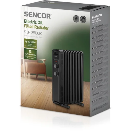 SENCOR SOH 3513BK elektromos olajradiátor 2500 W, 13 tagos, fekete - 14