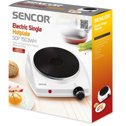 Sencor SCP 1503WH-EUE4 elektromos főzőlap 1500 W, 18 cm - 3