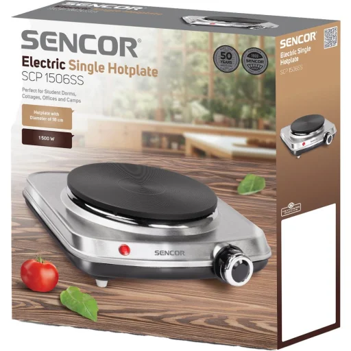 Sencor SCP 1506SS egyzónás elektromos főzőlap 1500 W, 18 cm - 10
