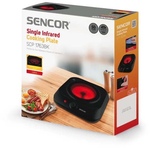 SENCOR SCP 1763BK kerámia főzőlap 1200 W, 19 cm, fekete - 10