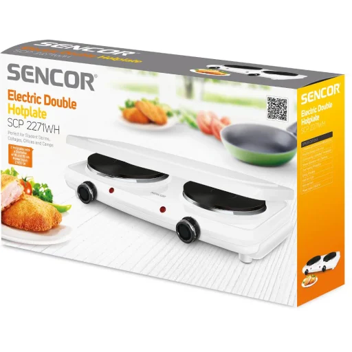 SENCOR SCP 2271WH-EUE4 dupla elektromos főzőlap fedéllel, 2250 W - 11