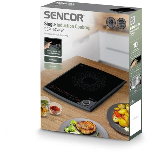 SENCOR SCP 3414GY indukciós főzőlap 2000 W, szürke - 16