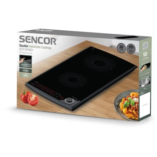 SENCOR SCP 5414GY hordozható kétzónás indukciós főzőlap 3100 W - 16