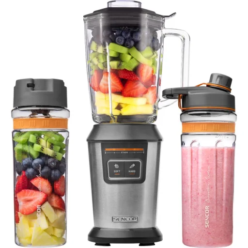 Sencor SBL 7550SS smoothie maker 800 W 2 db 0,6 l sportpohárral és 0,9 l üvegedénnyel - 4