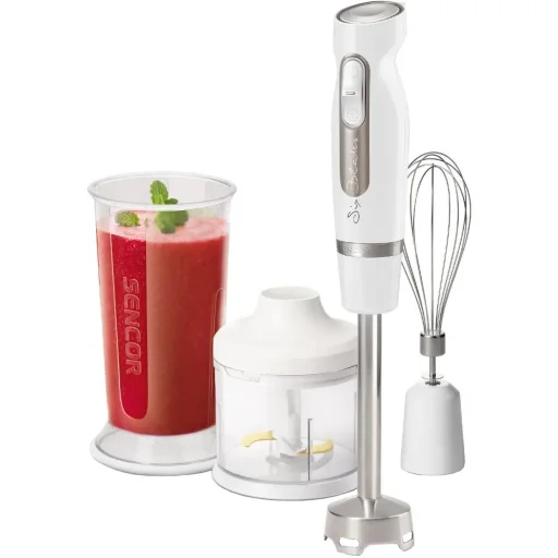 SENCOR SHB 4460WH-EUE3 1000 W-os botmixer szett fehér, aprítóval és habverővel - 1