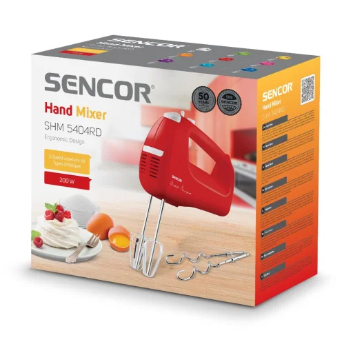 SENCOR SHM 5404RD kézi mixer 200 W, piros - 9