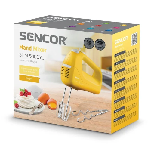 SENCOR SHM 5406YL kézi mixer 200 W, sárga - 9