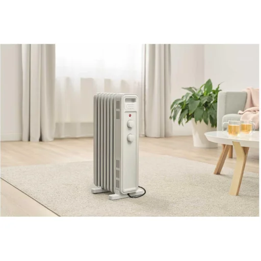 SENCOR SOH 3407WH elektromos olajradiátor, 1500 W, 7 tagos, fehér - 9