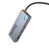 Hoco HB52 8 v 1 USB-C hub adaptér, sivý thumbnail