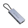 Hoco HB52 8 v 1 USB-C hub adaptér, sivý thumbnail