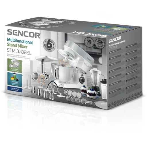 SENCOR STM 3789SL kuchynský robot 1200 W, 5 l, s mlynčekom na mäso a mixérom - 18