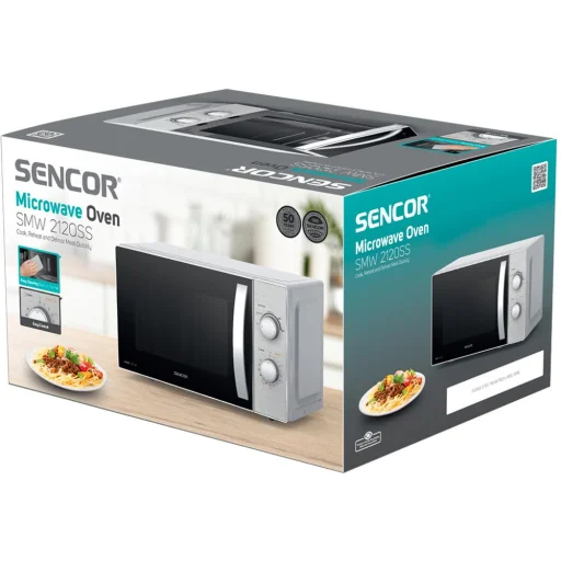 SENCOR SMW 2120SS mikrohullámú sütő, 20 l, 700 W, rozsdamentes acél - 13