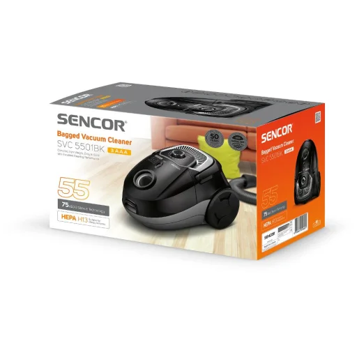 SENCOR SVC 5501BK porzsákos porszívó, 700 W, 2 l, fekete - 30