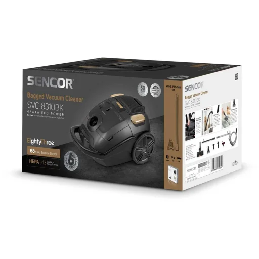 Vreckový vysávač SENCOR SVC 8310BK 4AAAA EcoPower, 800 W, čierny - 28