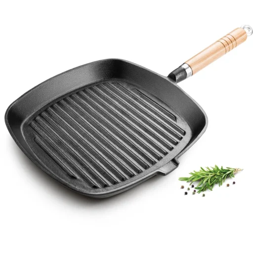 LAMART LT1063 IRON öntöttvas grillserpenyő 24 cm fekete - 2