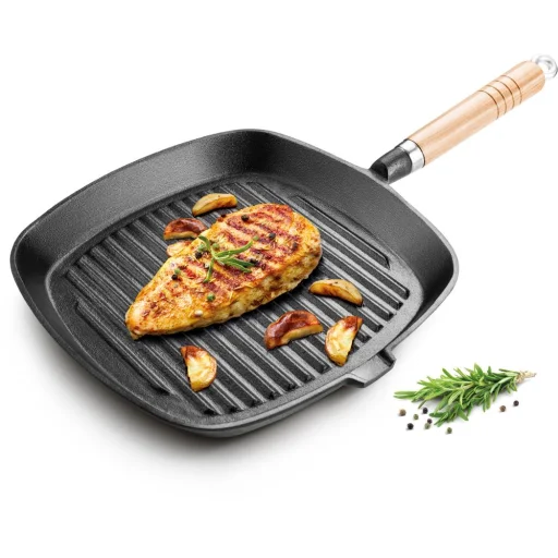 LAMART LT1063 IRON liatinová grilovacia panvica 24 cm čierna - 3