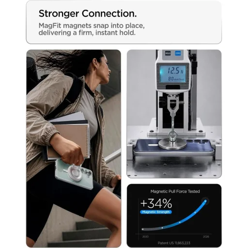 Samsung Galaxy S26 FE priehľadné/biele puzdro Spigen Ultra Hybrid Mag MagSafe - 13