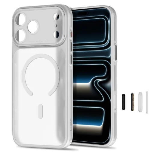 Apple iPhone 17 Pro Max / 18 Pro Max Tech-Protect MagPrime MagSafe CC puzdro, matné sivé - 2