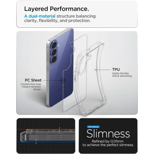Priehľadný kryt Spigen Ultra Hybrid pre Samsung Galaxy S26 FE - 11
