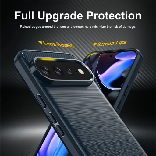 Modrý odolný obal Techsuit Carbon Silicone pre Google Pixel 11 Pro XL - 2