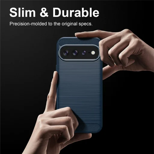 Google Pixel 11 / Pixel 11 Pro modrý Techsuit Carbon Silicone nárazuvzdorný obal - 2