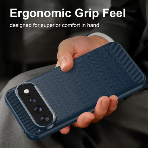 Google Pixel 11 / Pixel 11 Pro modrý Techsuit Carbon Silicone nárazuvzdorný obal - 4