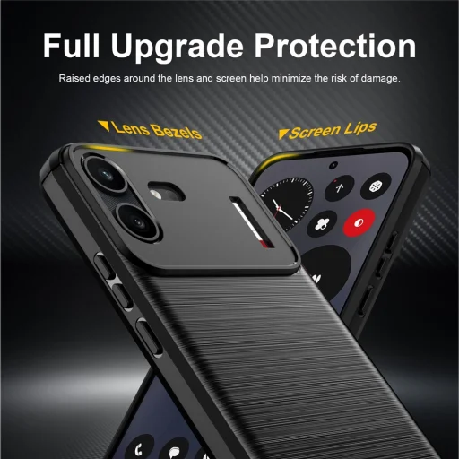Nothing Phone (4b) čierne Techsuit Carbon silikónové puzdro - 2