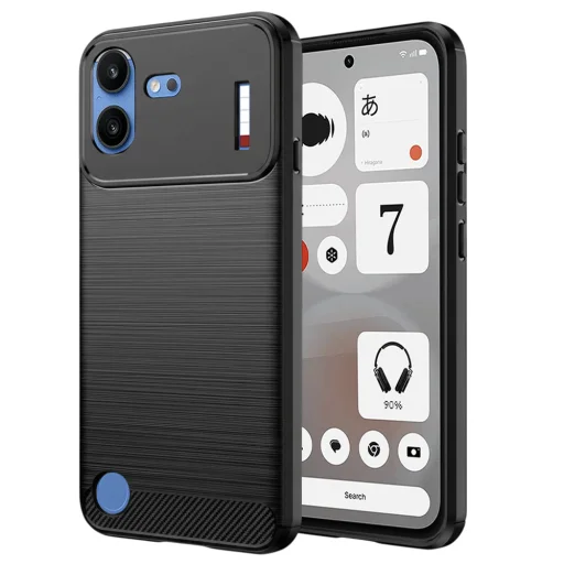 Nothing Phone (4b) čierne Techsuit Carbon silikónové puzdro - 1