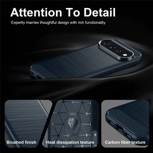 Google Pixel 11 / Pixel 11 Pro modrý Techsuit Carbon Silicone nárazuvzdorný obal - 3
