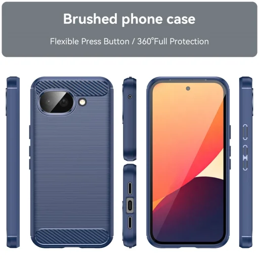 Google Pixel 10a modrý Techsuit Carbon Silicone nárazuvzdorný kryt - 6
