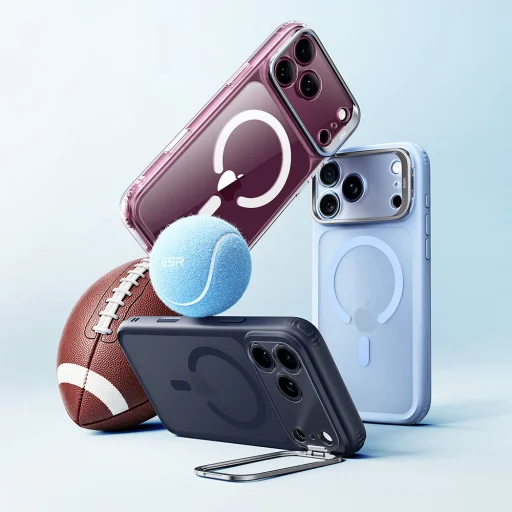 iPhone 18 Pro Max / iPhone 17 Pro Max Frosted Bubblegum Pink ESR Classic Hybrid HaloLock Kickstand puzdro - 6