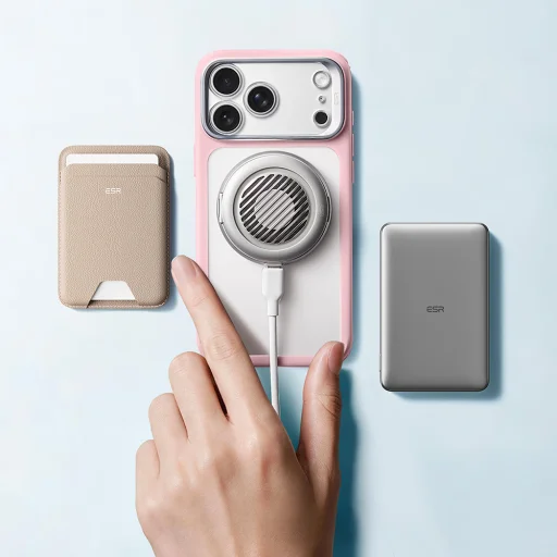  iPhone 18 Pro Max / iPhone 17 Pro Max Frosted Bubblegum Pink ESR Classic Hybrid HaloLock Kickstand tok - 3