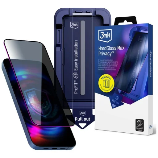 3MK HardGlass Max Privacy tvrdené sklo pre Apple iPhone 18 Pro, čierne - 1
