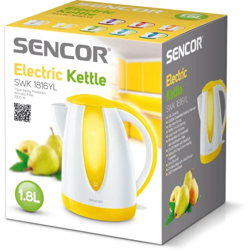 SENCOR SWK 1816YL rýchlovarná kanvica 1,8 l, žltá, 2000 W - 2