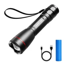 Lepro 120024 USB LED baterka, čierna, 1000 lm