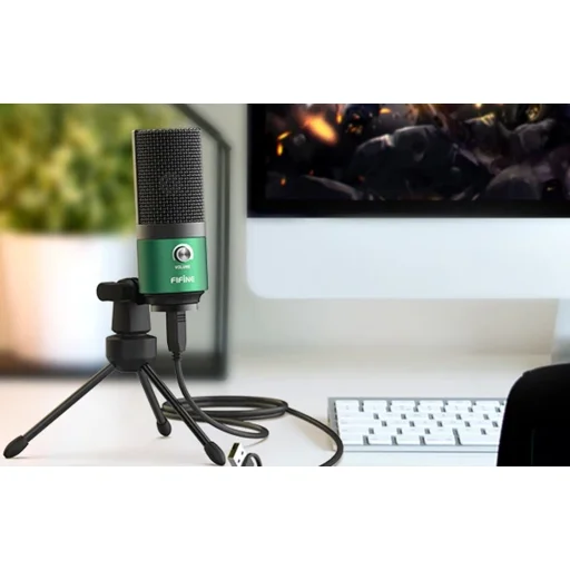 Fifine K669BG USB kondenzátorový mikrofón, zelený - 2