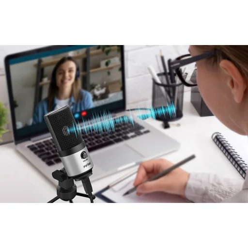 Fifine K669BS USB kondenzátorový mikrofón, strieborný - 2