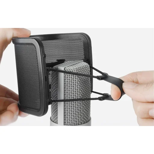Fifine U1 pop filter v tvare U pre mikrofón, čierny - 4