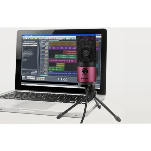 Fifine K669BP ružový USB kondenzátorový mikrofón - 3
