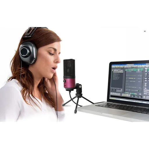 Fifine K669BP ružový USB kondenzátorový mikrofón - 5