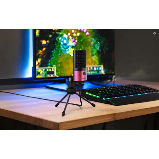 Fifine K669BP ružový USB kondenzátorový mikrofón - 6