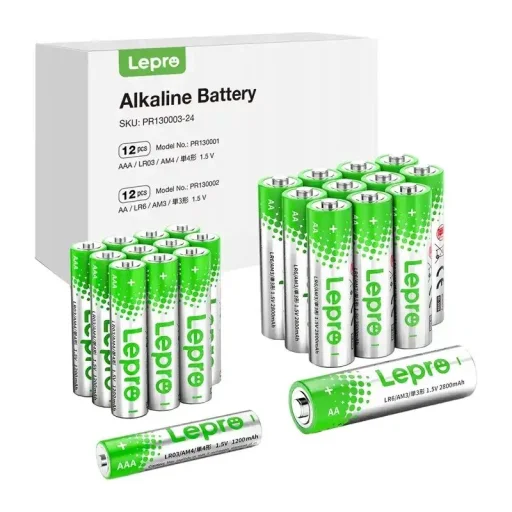LEPRO PR130003-24 sada alkalických batérií AA/AAA, 24 kusov - 1