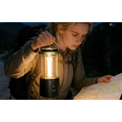 LEPRO 330043-BK 1100 lm kempingová lampa, čierna - 3