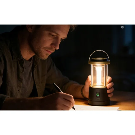 LEPRO 330043-BK 1100 lm kempingová lampa, čierna - 4