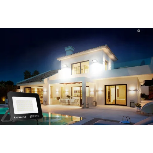LEPRO 340003-DW-EU LED reflektor, 50 W, 5000 lm, 5000 K, čierny - 6